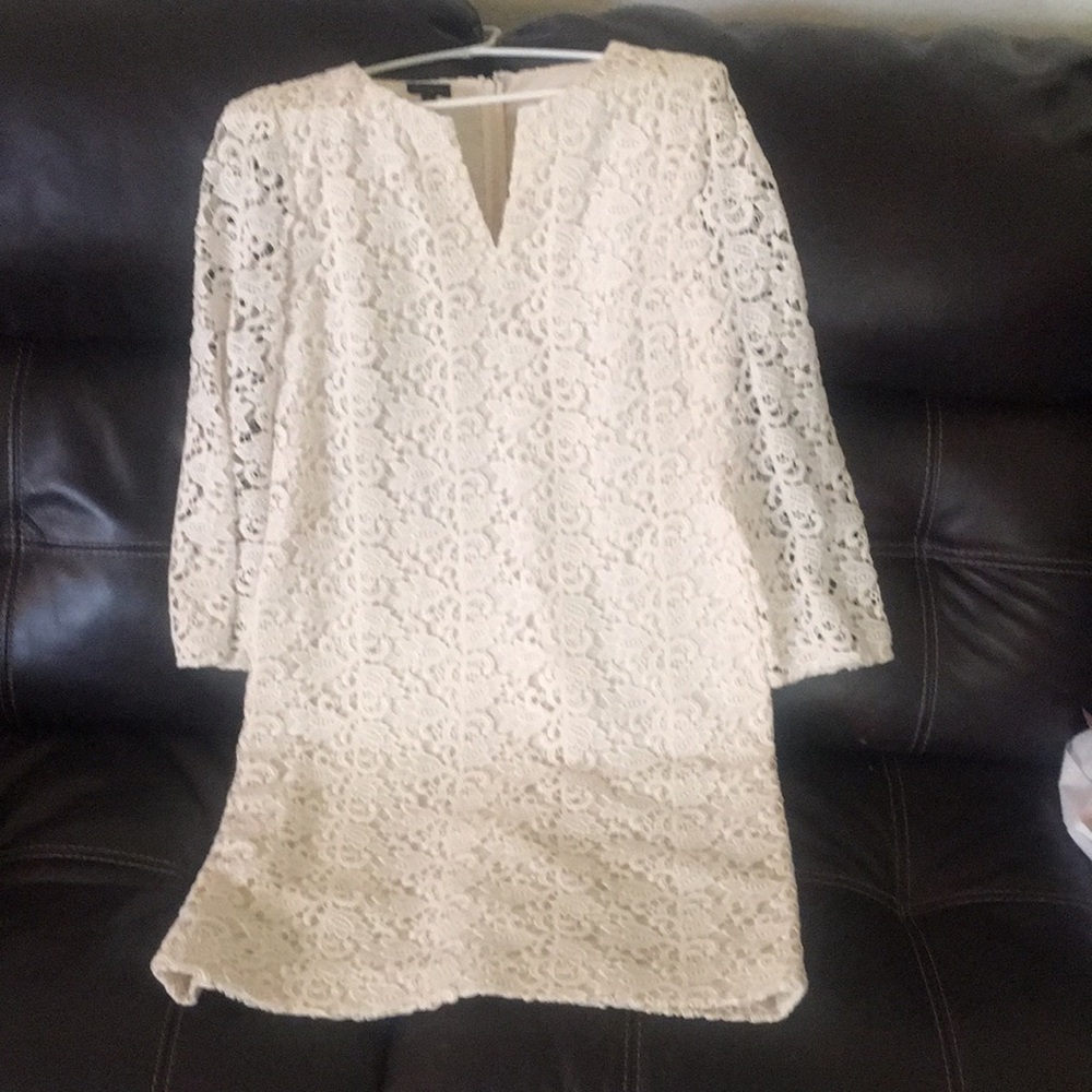 Talbots ivory dress size 10